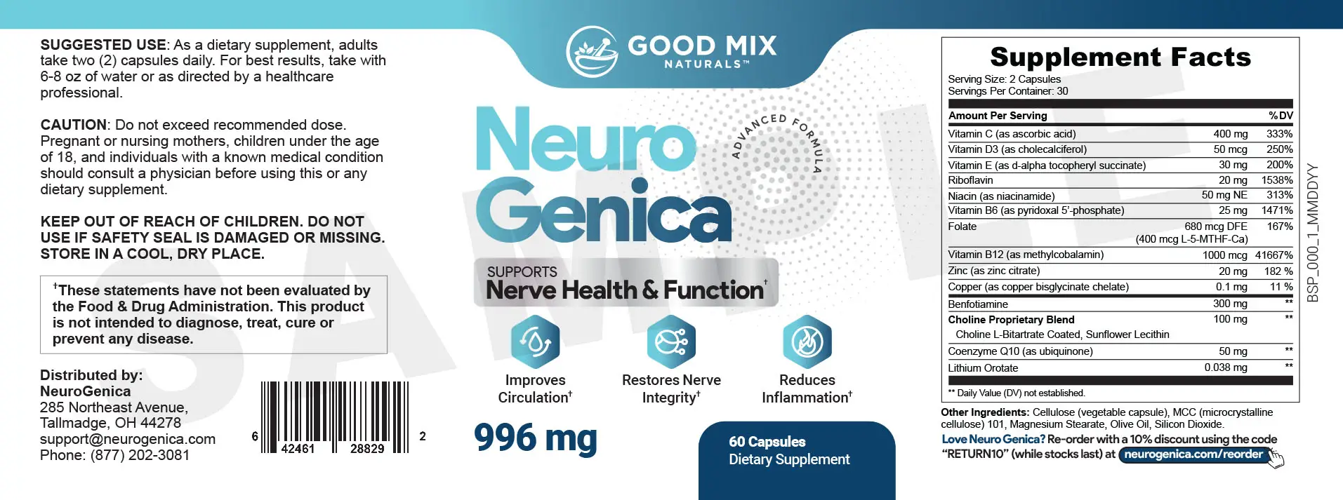 NeuroGenica Ingredients
